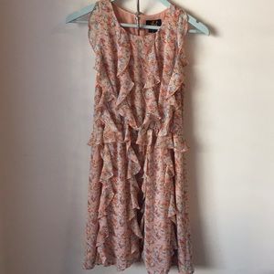 Anthropologie Floral Print Dress with Ruffles